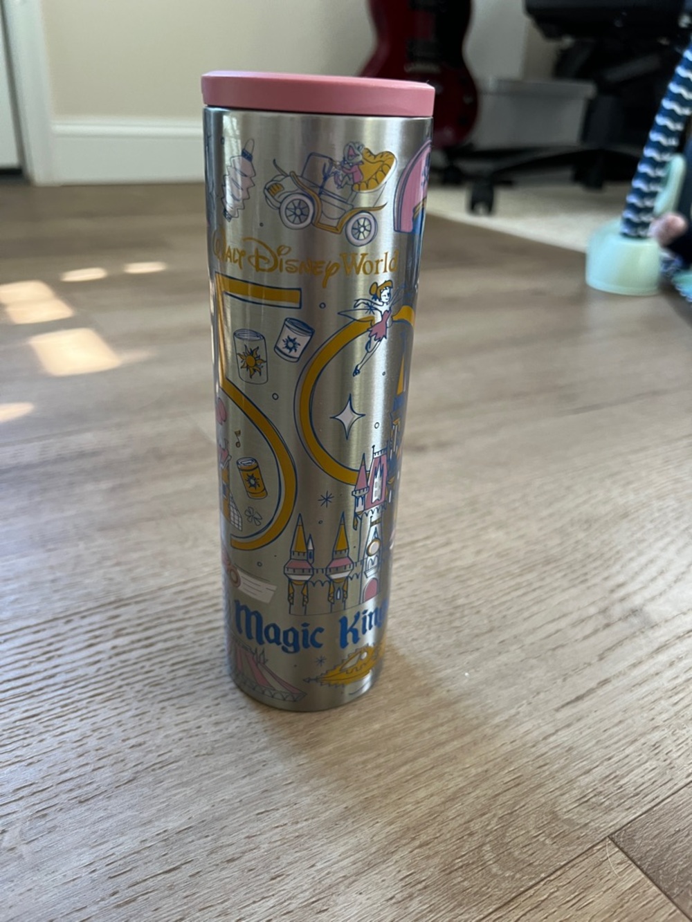 Starbucks Disney Magic Kingdom Pink Lid Travel Tumbler